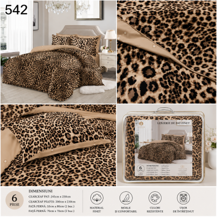 Lenjerie de pat din bumbac finet 542 Super Elegant Pucioasa