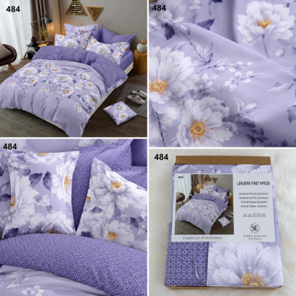 Lenjerie de pat dublu din finet 484 Super Elegant Pucioasa