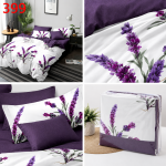 Lenjerie de pat dublu din finet lavanda mov , Super Elegant Pucioasa