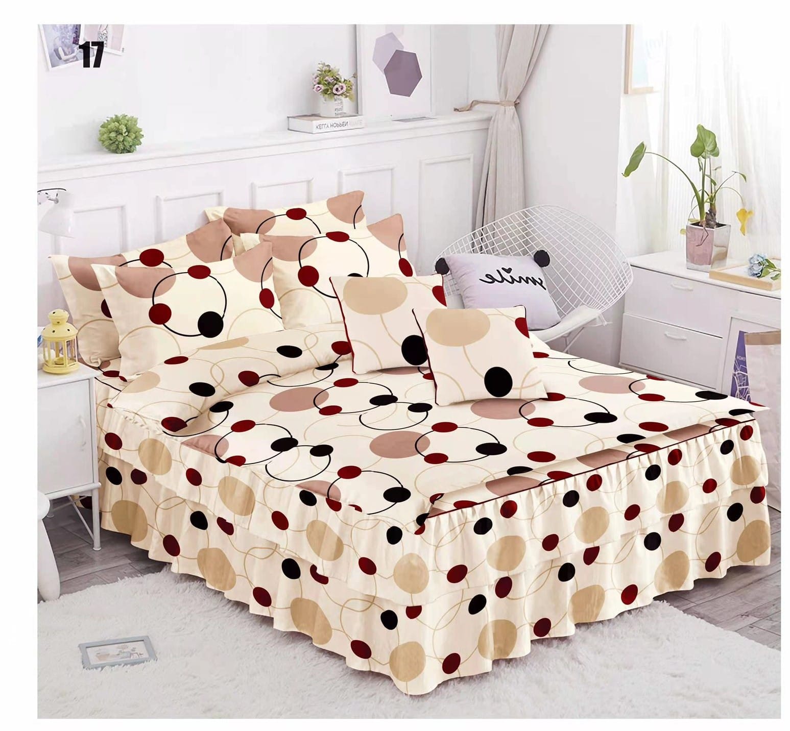 Lenjerie din finet cu volanase cerc buline , Super Elegant Pucioasa