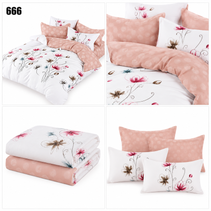 Lenjerie de pat dublu din finet lili 666 Super Elegant Pucioasa