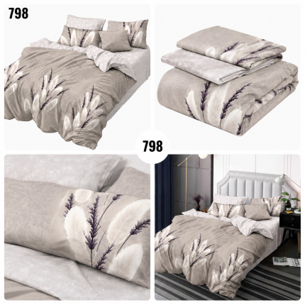 Lenjerie de pat din bumbac finet flori 798 , Super Elegant Pucioasa