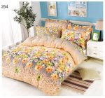 Lenjerie de pat dublu, finet  6 piese, 254 small flowers  Super Elegant Pucioasa - imagine 2