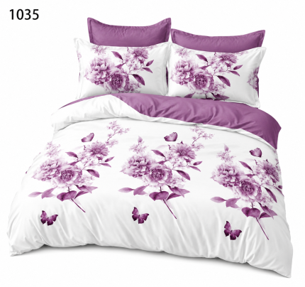 Lenjerie de pat din bumbac finet 1035 Super Elegant Pucioasa