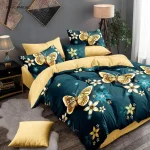 Lenjerie de pat din bumbac finet gold butterfly Super Elegant Pucioasa