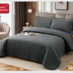 Cuvertura de Pat matlasata+husa de pat cu elastic+2 fete de perna EY08