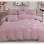 Lenjerie de pat brodata 6 piese cu elastic BRD23