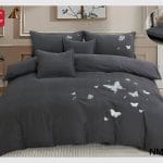 Lenjerie de pat brodata 6 piese cu elastic BRD19