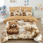 Lenjerie pat dublu 5 D cu elastic ursuleti 5D07