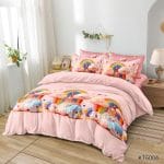 Lenjerie pat dublu 6 piese cu elastic curcubeu KT07