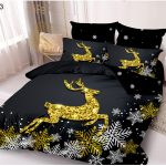 Lenjerii de pat cu reni din finet MOS33 Super Elegant Pucioasa