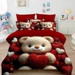 Lenjerie de pat 5D 1 persoana din finet 1EST08