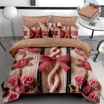 Lenjerie pat dublu 5 D cu elastic fundite 5D34