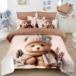 Lenjerie pat dublu 5 D cu elastic urs 5D35