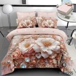 Lenjerie pat dublu  5D cu elastic 5D44