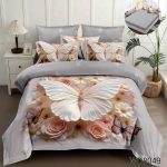 Lenjerie pat dublu  5D cu elastic 5D43