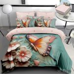 Lenjerie pat dublu  5D cu elastic 5D45