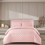 Lenjerie de pat damasc finetat cu elastic  DEP07