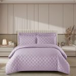 Lenjerie de pat damasc finetat cu elastic  DEP03