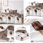 Lenjerie de pat din bumbac finet 1079 Super Elegant Pucioasa 6 piese