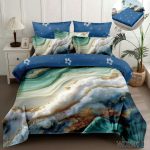 Lenjerie pat dublu  5D cu elastic 5D77