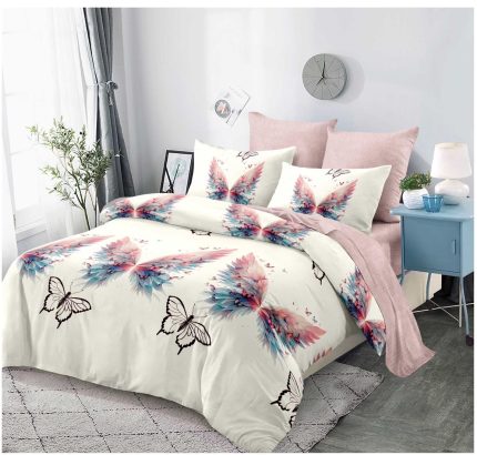 Lenjerie de pat din finet cu ELASTIC 6 piese LEC19