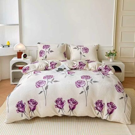 lenjerie de pat cocolinocu elastic model floral