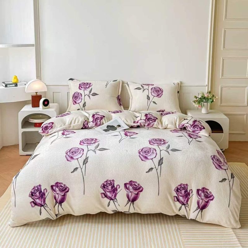 lenjerie de pat cocolinocu elastic model floral