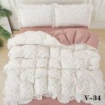 Lenjerie de pat creponata cu elastic V34