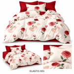 Lenjerie de pat din finet cu ELASTIC 6 piese LEC80