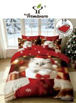 Lenjerie de craciun pat dublu 5D cu elastic 5DC09 - imagine 2