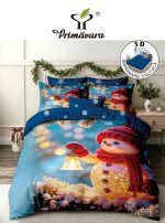 Lenjerie de craciun pat dublu 5D cu elastic 5DC17 - imagine 2
