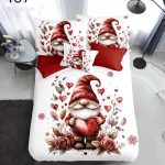 Lenjerii de pat pentru craciun 6 piese din finet CE467