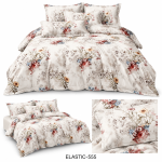 Lenjerie de pat din finet cu ELASTIC 6 piese LEC82