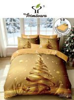 Lenjerie de craciun pat dublu 5D cu elastic 5DC06 - imagine 2