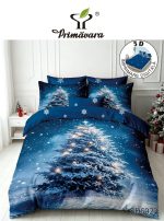 Lenjerie de craciun pat dublu 5D cu elastic 5DC14 - imagine 2