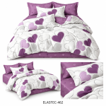 Lenjerie de pat din finet cu ELASTIC 6 piese LEC79