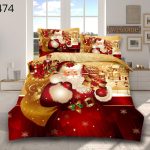 Lenjerii de pat pentru craciun 6 piese din finet CE474