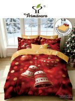Lenjerie de craciun pat dublu 5D cu elastic 5DC21 - imagine 2
